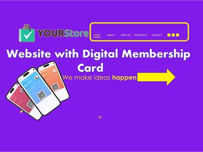 Website with Digital Membership Card
