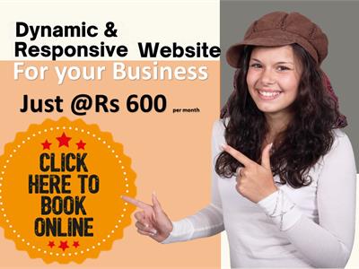 Dynamic and Responsive Website Rs 600